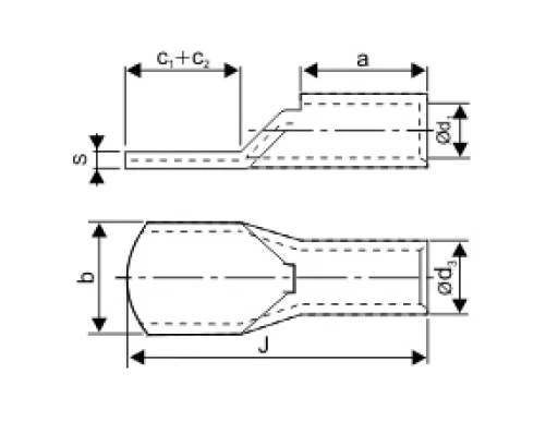 Tubular Lugs Without Stud Hole Diagram