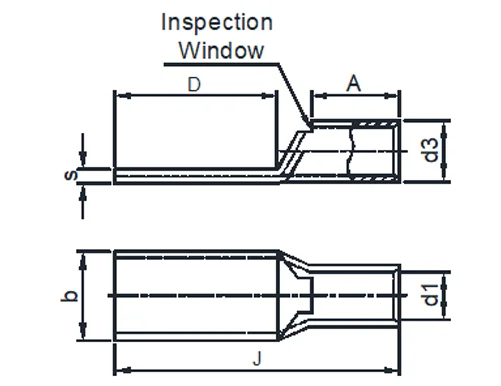 Standard Barrel Long Blank Tongue Lug Inspection Window Diagram