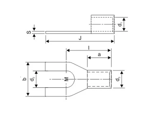 Fork Type Sheet Metal Lugs Diagram