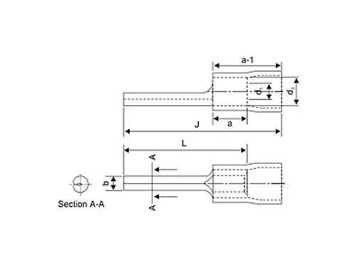 Round Pin Insulated Lugs Diagram